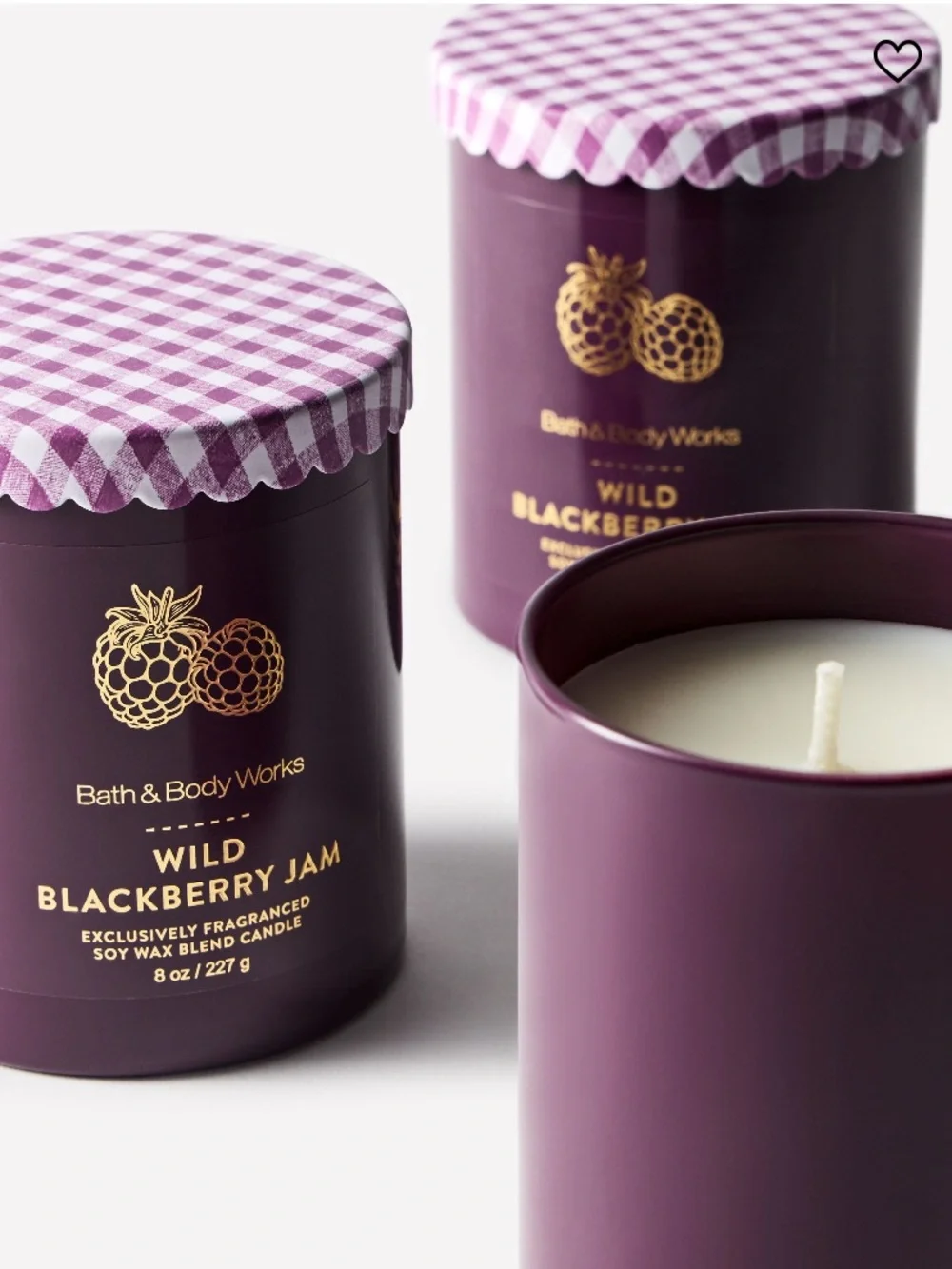1 - “WILD BLACKBERRY JAM” Single Wick Candle by B&BW, 8 oz / 227 g, NWT
